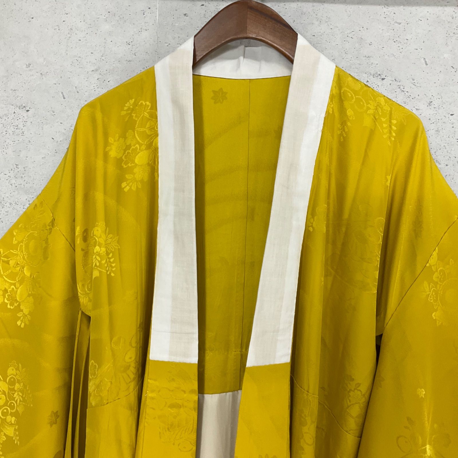 ◆kimono+one◆振袖長襦袢◆単衣◆正絹◆袖無双◆居敷当て付き◆仕付け糸付き◆やまと◆新はじく加工◆裄65.5袖幅33.5袖丈103.5◆着物帯振袖袋帯礼装成人式結婚式振袖襦袢◆S1157