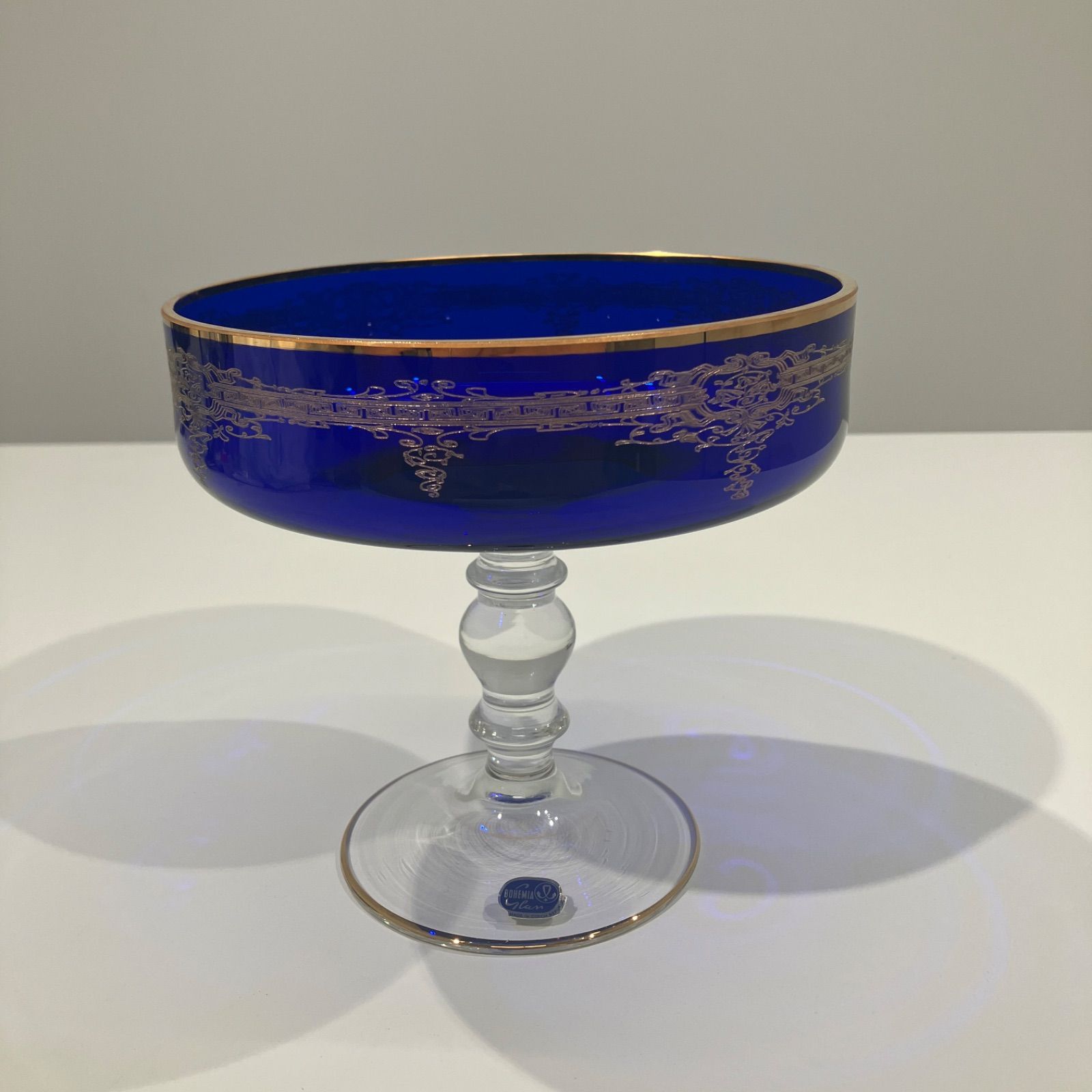 ボヘミアガラス　コンポート BOHEMIA GLASS ボヘミアガラス コンポート皿 金彩【送料無料