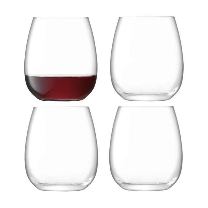 LSA BOROUGH ボロー Stemless Glass ステムレスグラス G1621-16-301 455ml×4個セット  / エルエスエー ワイングラス ガラス