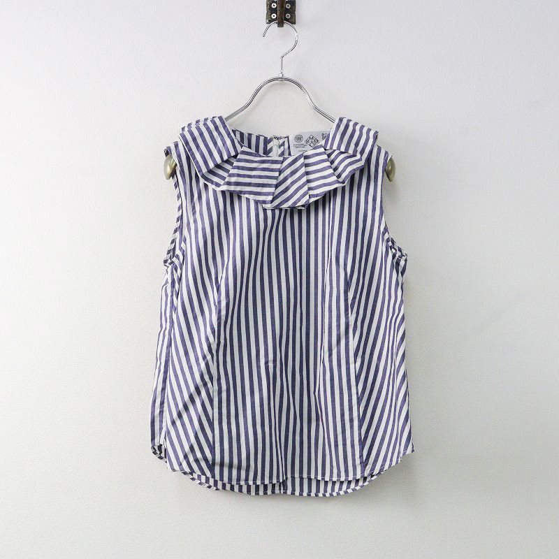 R&D.M.Co-(OLDMAN’S TAILOR)◆半袖ブラウス/S/リネン/ネイビー// drop-kaitori_1-2409-398