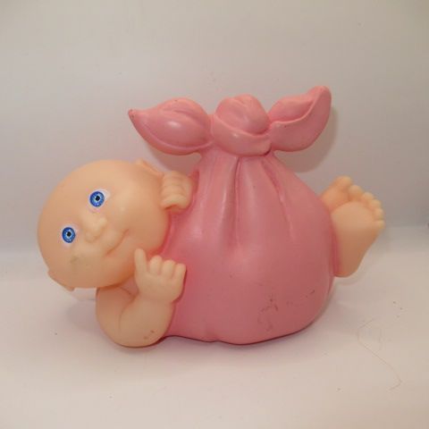 80's 1983 cabbage patch kids cabbage patch kids cabbage doll piggy bank bank baby soft vinyl bank figure doll plush