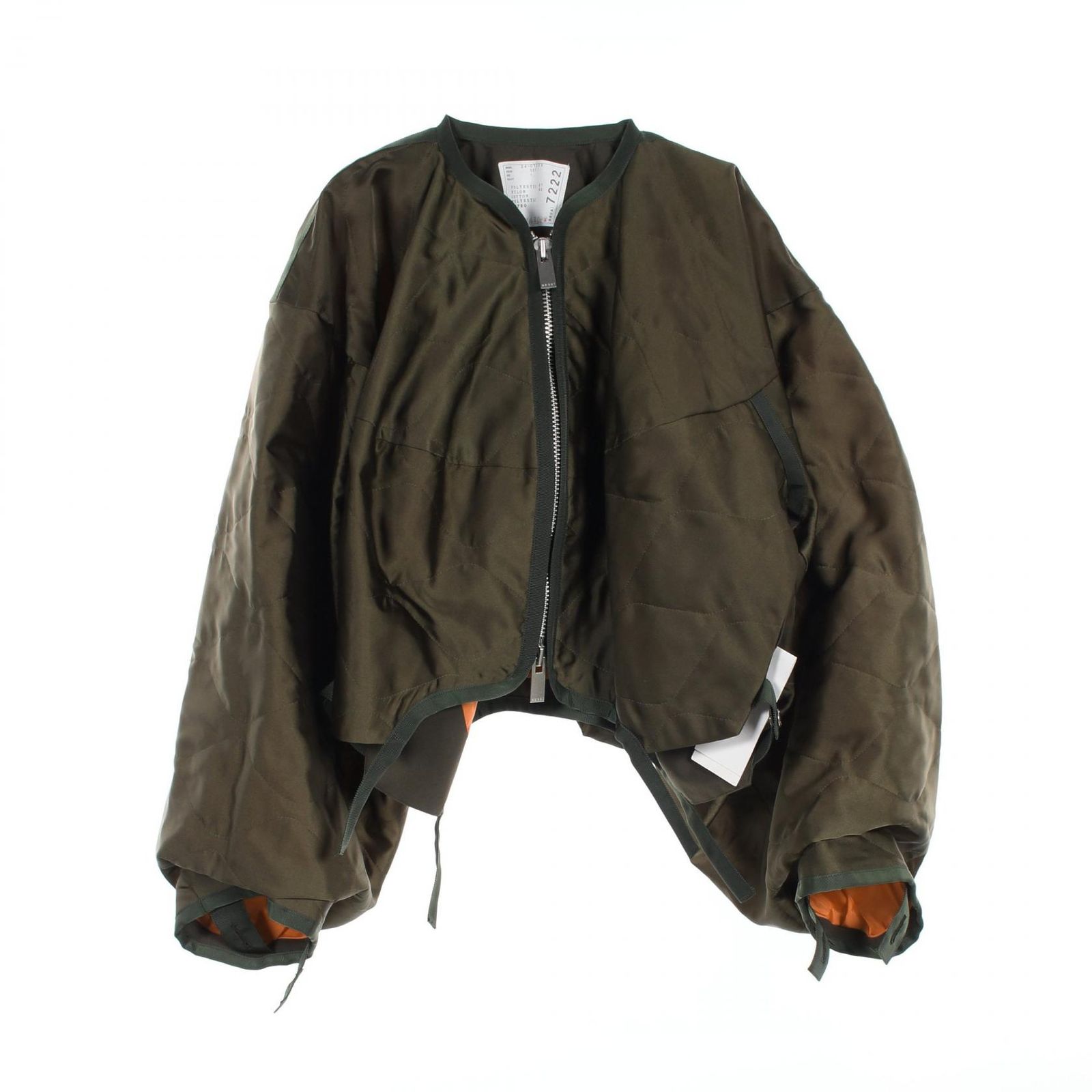 サカイ Sacai ブルゾン Satin Quilted Blouson 24-07222 カーキ