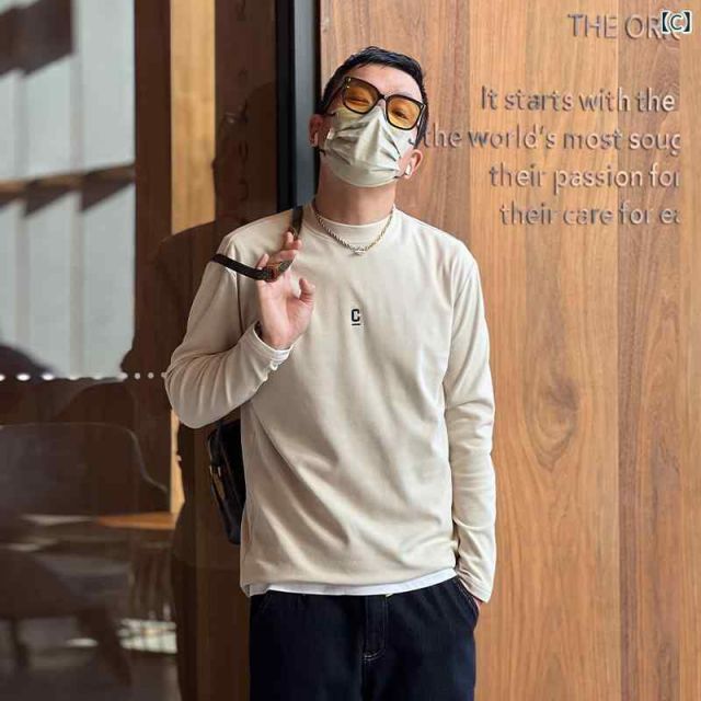 [3XL 160 Jin-17]メンズ ファッション 服 男性用 オシャレ シンプル 大人 かっこいい 大きいサイズ ストリート 紳士服 刺繍入り ベルベット 長袖 T シャツ 秋冬 無地 ハーフ タートルネックシャツ  メンズ ファッション 春夏 秋冬 かっこいい オシャレ モテ