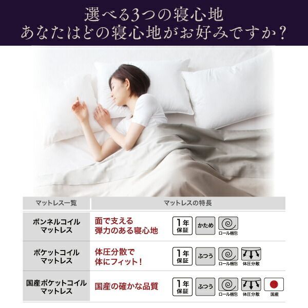 ポケットコイルマットレスタイプ ダブル