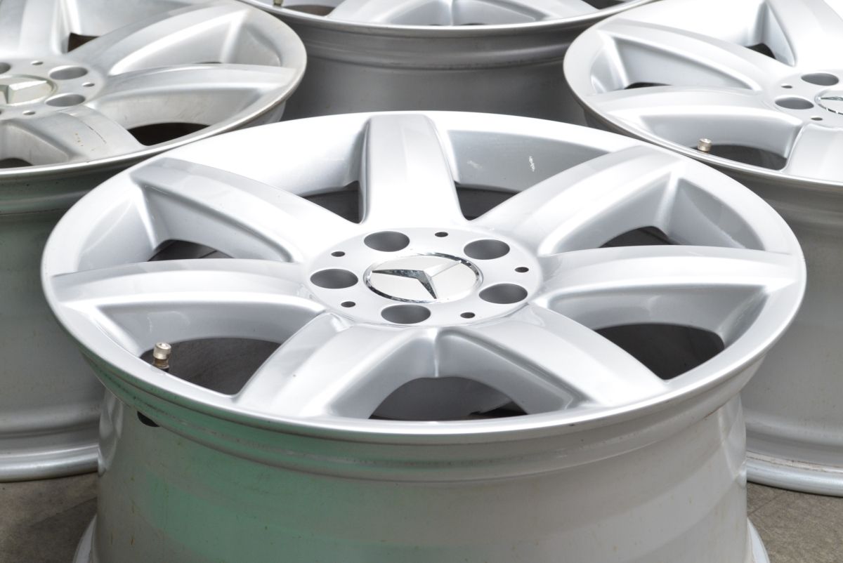 正規品 ベンツ R230 SLクラス 純正 17in 8.5J 35 PCD112 4本 品番 A2304010902 W211 S211 Eクラス 流用 スタッドレス用等に