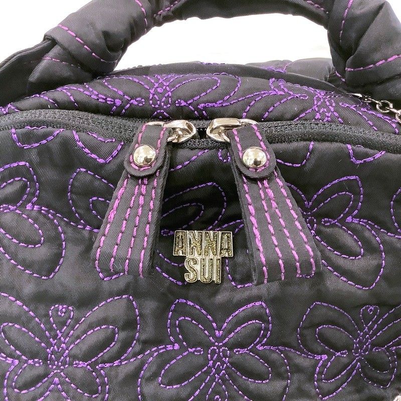 アナスイ（ANNA SUI）リュック バタフライ 刺繍 ブラック