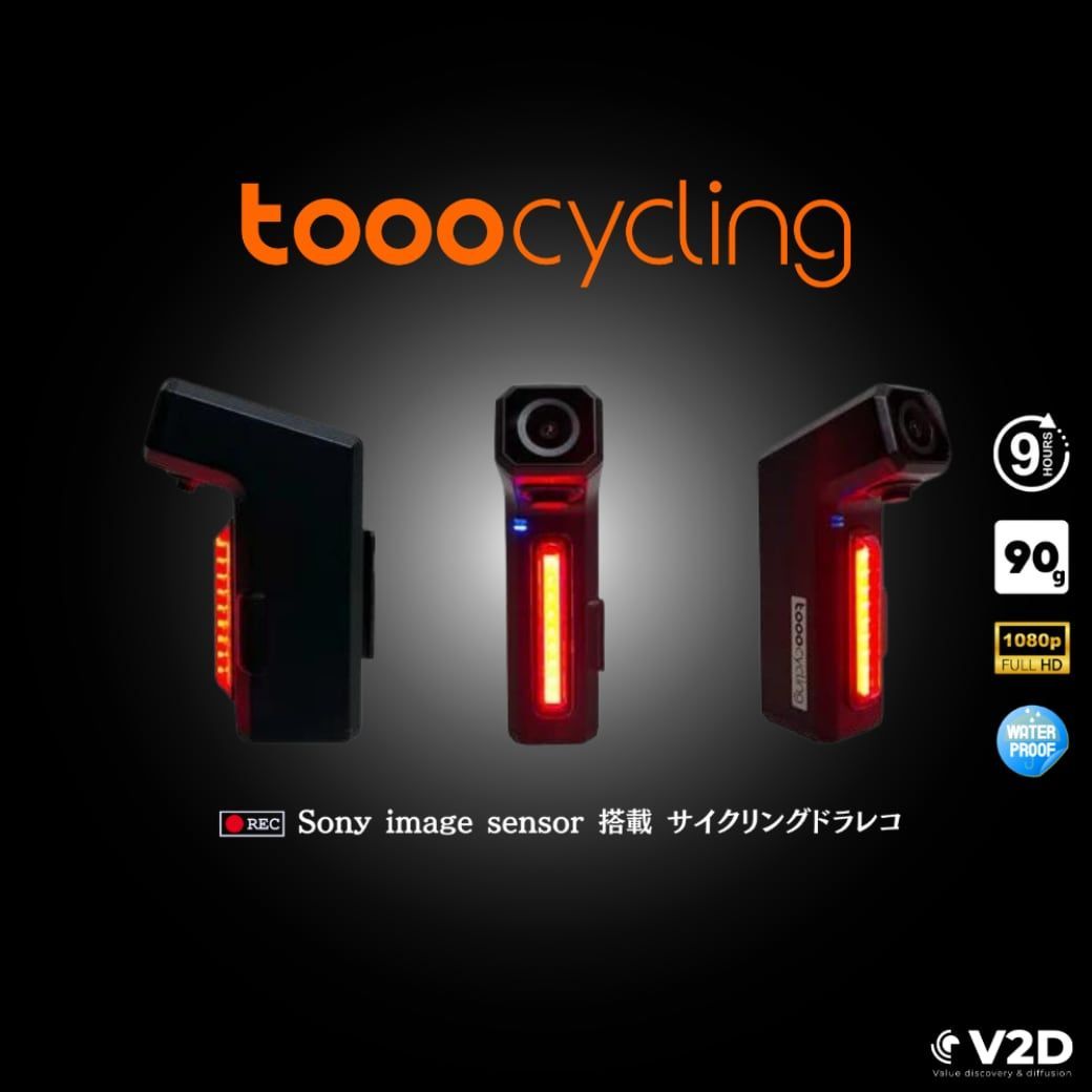 SONY製高機能センサー搭載 超軽量ライト付きサイクリングドラレコ tooocycling DVR80 32G-MicroSD シリコンカバー付