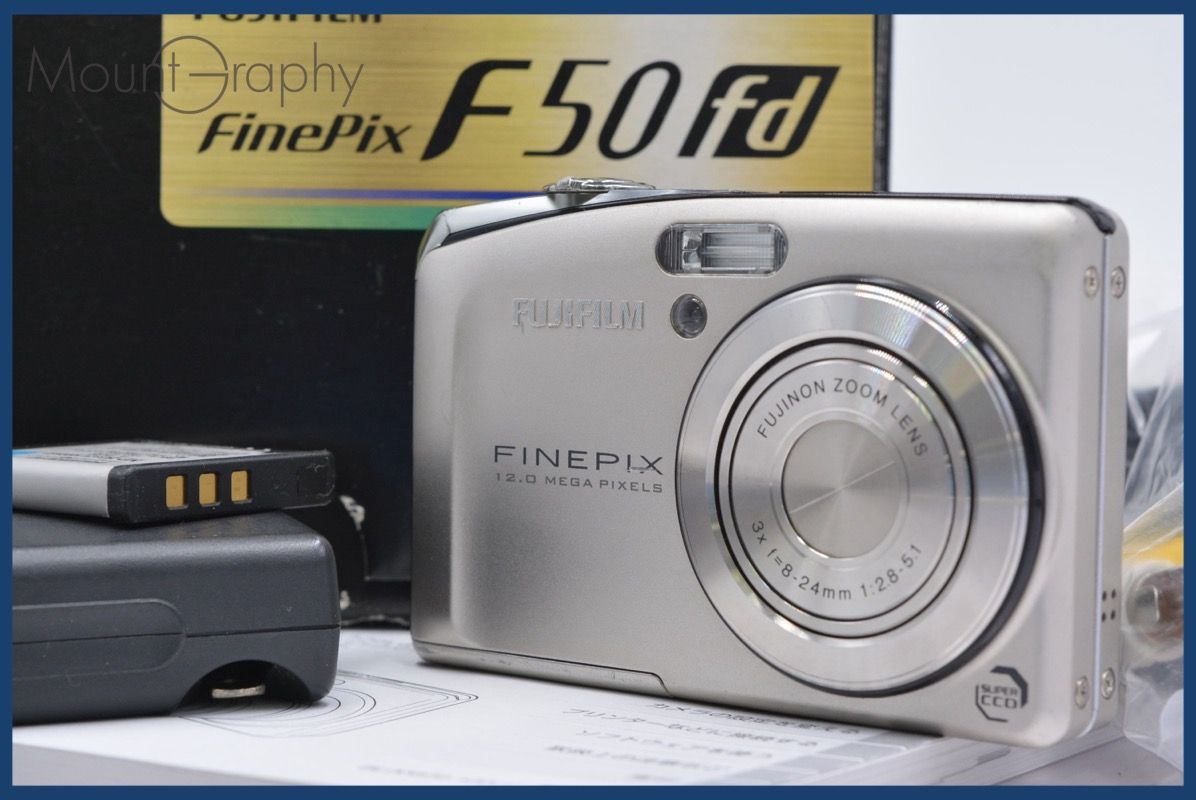 ★実用美品★ 富士フィルム FUJIFILM Fine Pix F50 fd 3x 元箱、バッテリー、充電器、取扱説明書付属 ★完動★同梱可 #am54 ☆実用美品☆ 富士フィルム FUJIFILM Fine Pix F50 fd 3x 元箱