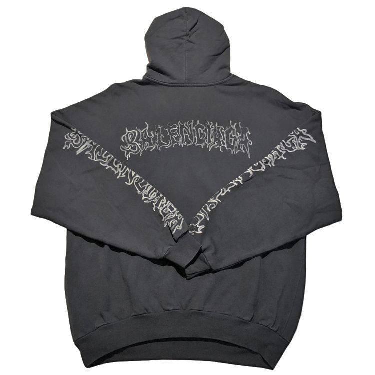 BALENCIAGA 22ss メタルロゴ　フーディー BALENCIAGA バレンシアガ 22SS Metal Hoodie Logo メタルロゴ