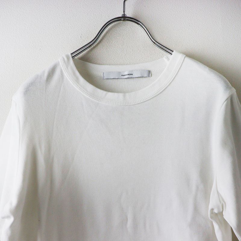 タグあり　フレームワーク ギザコットンコンパクトTEE ホワイト 美品 定価1万 2025SS フレームワーク FRAMeWORK ギザコットン