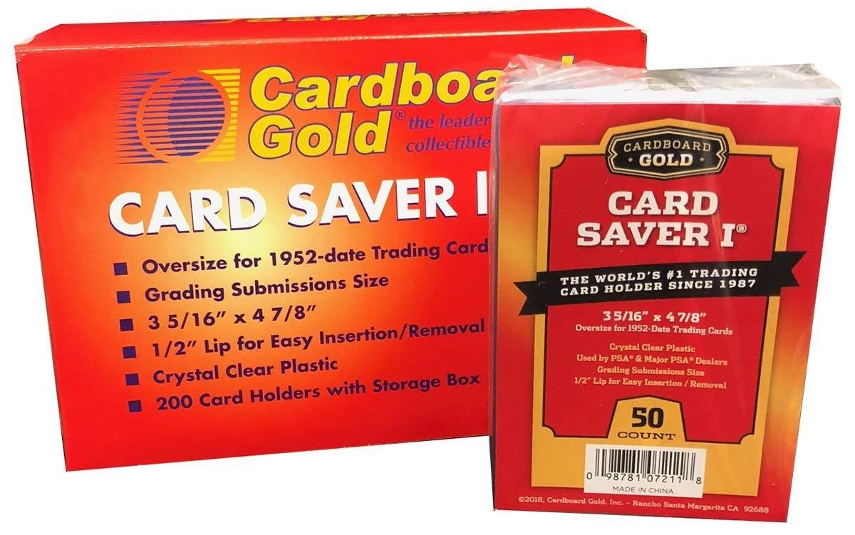 Cardboard Gold (カードボードゴールド) カードセーバー1 - 半硬質カードホルダー PSA/BGSによるカードのグレーディングへの提出用 - 50枚パック (8) [8]