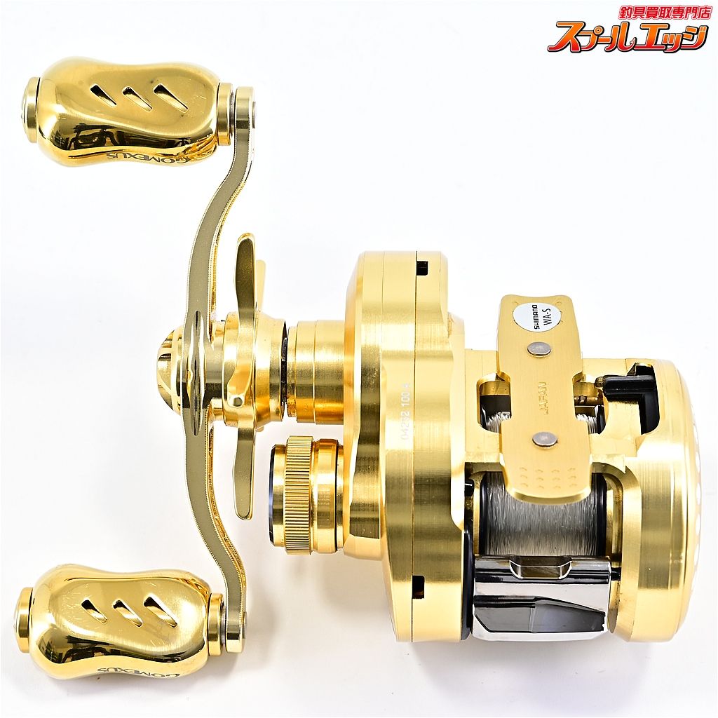 【お買い得】 シマノ 21カルカッタ コンクエスト 100 ゴメクサス90mmカスタムハンドル-スタードラグ装着 SHIMANO CALCUTTA CONQUEST m42677