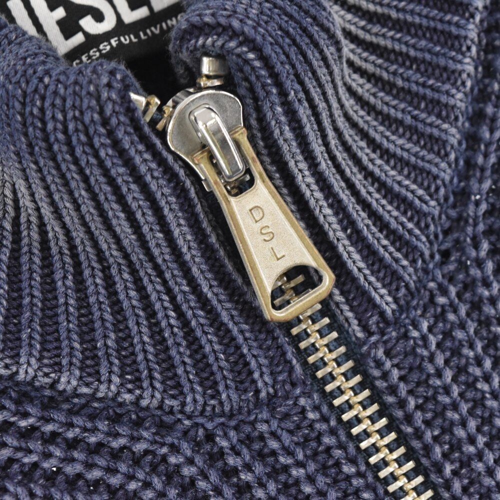 DIESEL (ディーゼル) K-Kentucky Zip ダメージ加工 ドライバーズニット