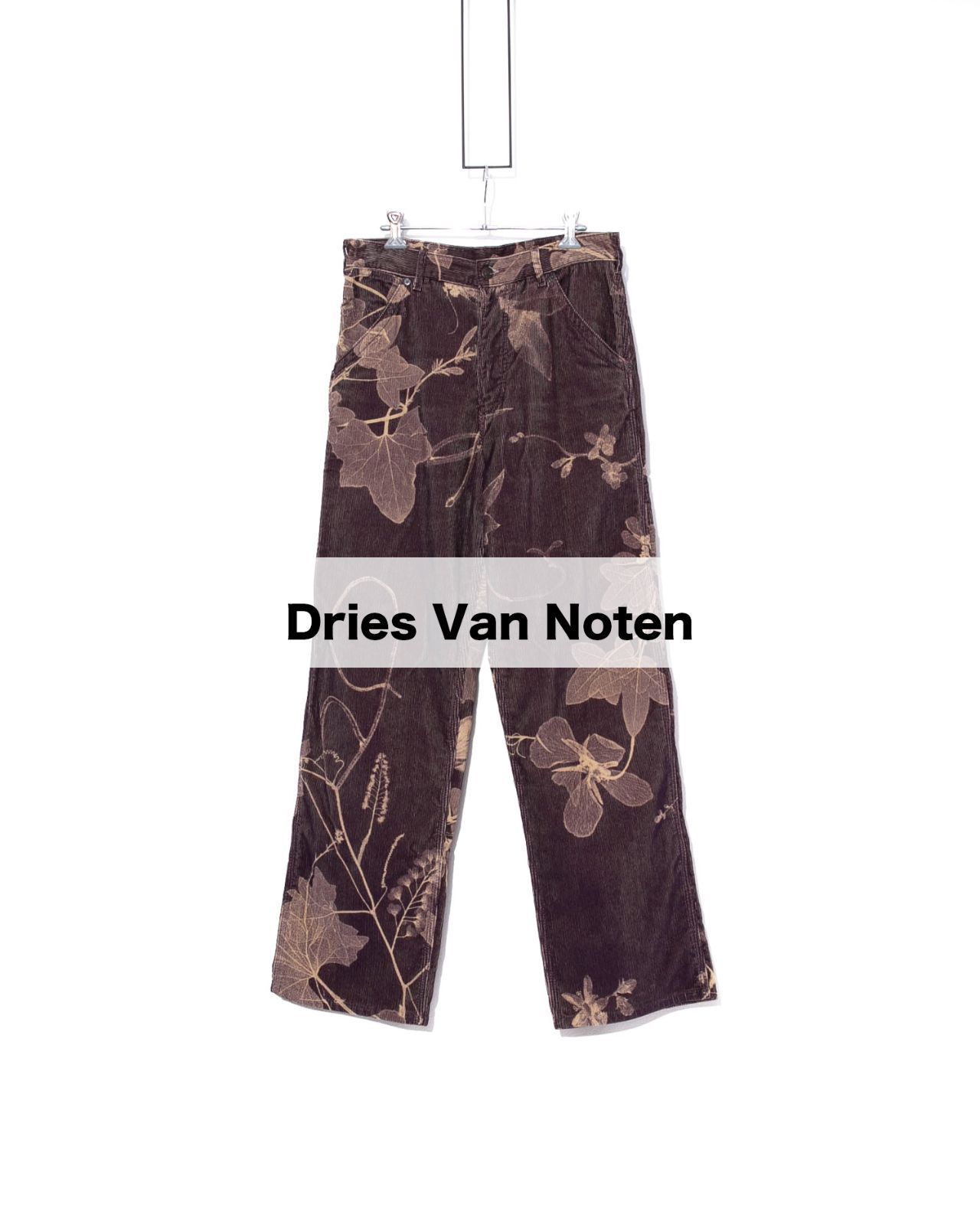 Dries Van Noten ドリスヴァンノッテン 花柄コーデュロイパンツ