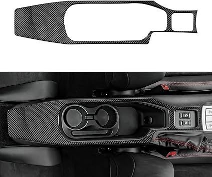 AIRSPEED スバル BRZ ZC6 トヨタ 86 ZN6 専用 コンソールカップホルダーパネル カーボンファイバー セントラルコントロールカップホルダーステッカー 内装 パーツ 2016-2020対応 カースタイリングア