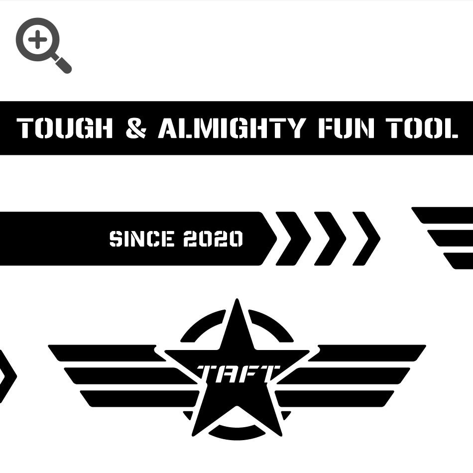 ダイハツタフト ミリタリー風SPステッカーセット 3点 両側で6点 Cタイプ BRIGHTFACE_UK