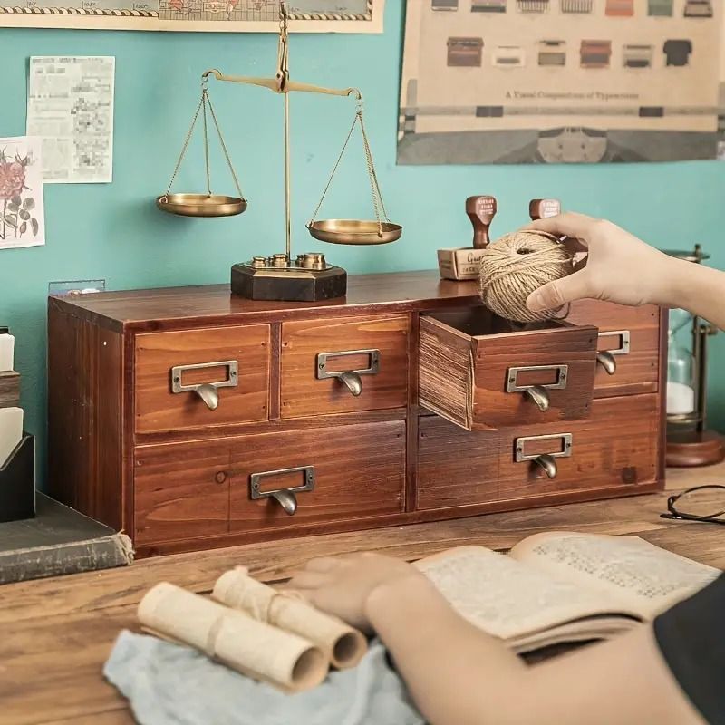 木製　チェスト　完成品　小物入れ　キャビネット　引出し　タンス　収納ボックス Amazon｜鍵付き 小物チェスト 木製 引き出し 小物入れ 卓上収納