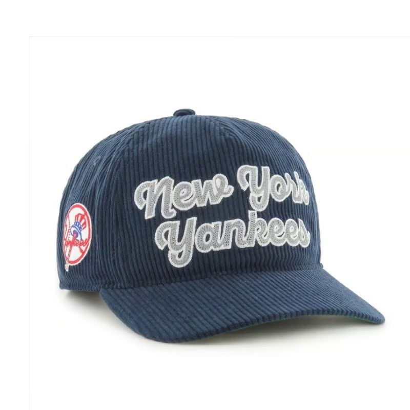 【新品・未使用】'47 6PANEL CORDUROY CAP (YANKEES CHAIN SCRIPT HITCH LC) NAVY