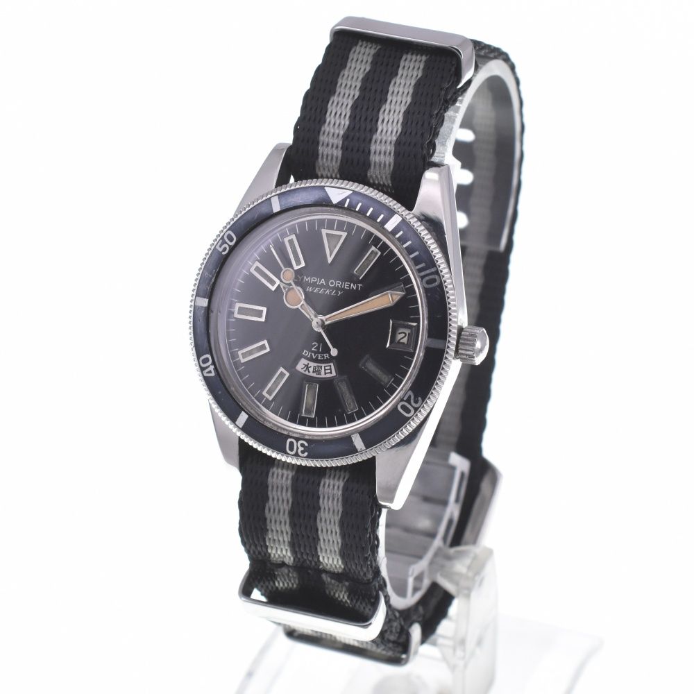 オリンピア オリエント ウィークリー ダイバー 21石 手巻き