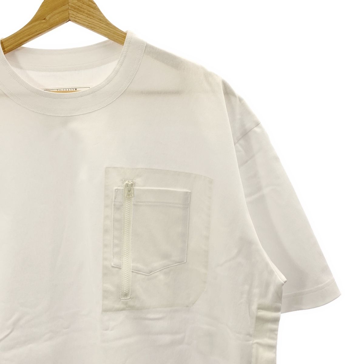 sacai | サカイ | 2025SS | Cotton Jersey T-Shirt コットン ジップポケット Tシャツ | 3 | ホワイト | メンズ