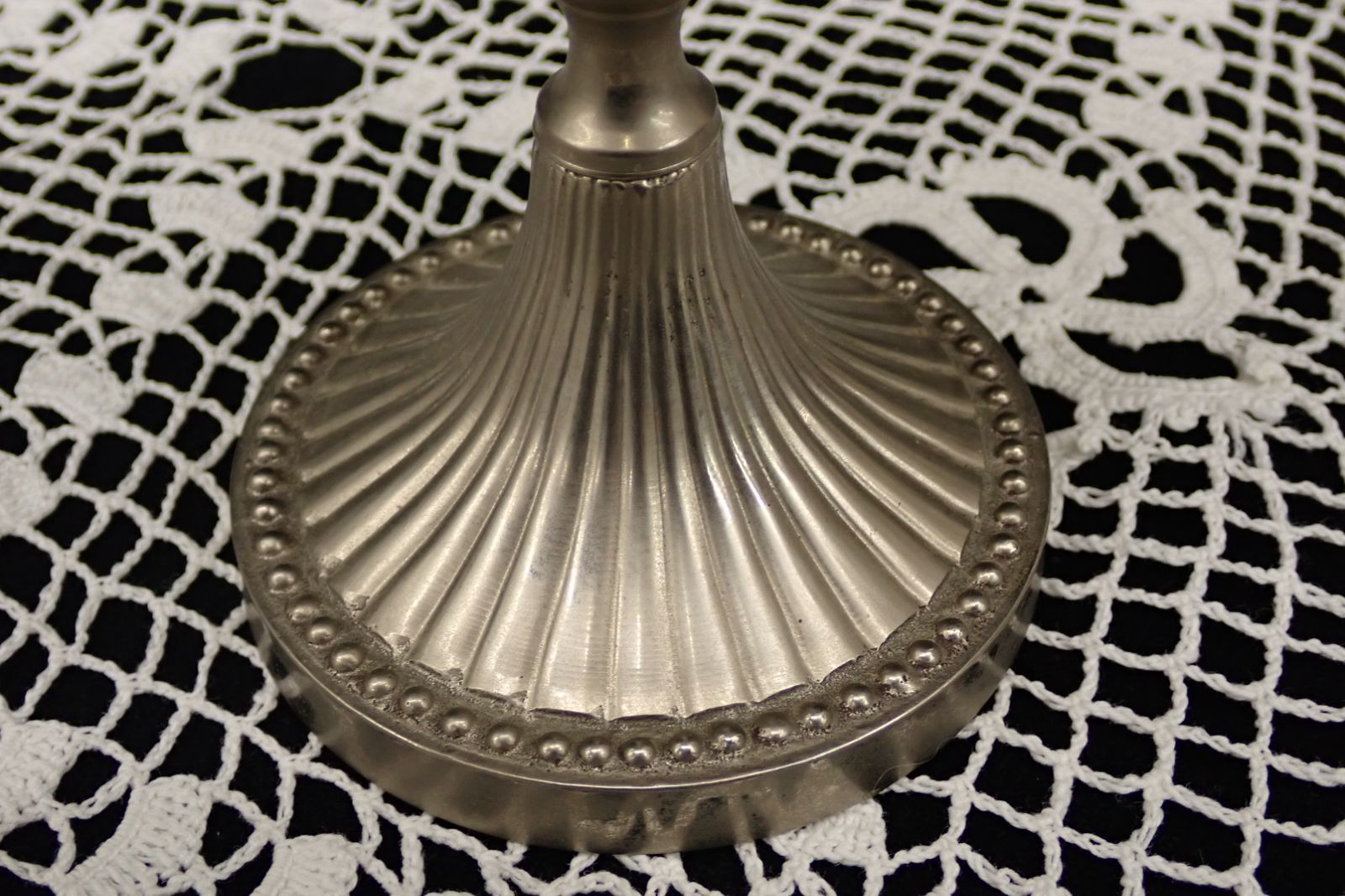 フランスアンティーク キャンドルスタンド お花 ろうそく立て