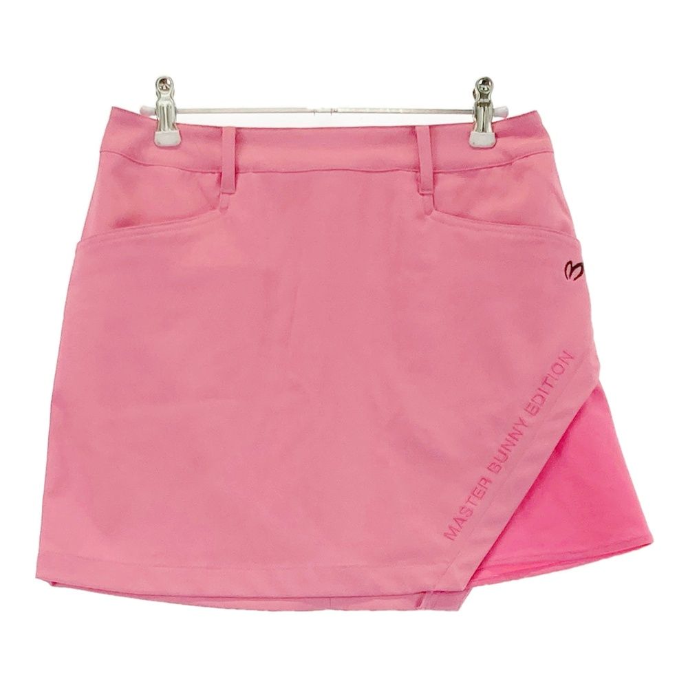 サイズ 0 MASTER BUNNY EDITION マスターバニーエディション 2025年モデル 異素材切替 ストレッチスカート ピンク系 240101455446 ゴルフウェア レディース ストスト