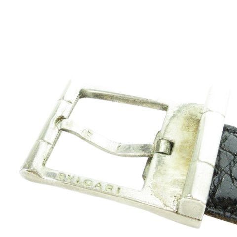 BVLGARI スクエアバックルレザーベルト ブルガリ BVLGARI ベルト スクエアバックル ロゴ ベルト社外製