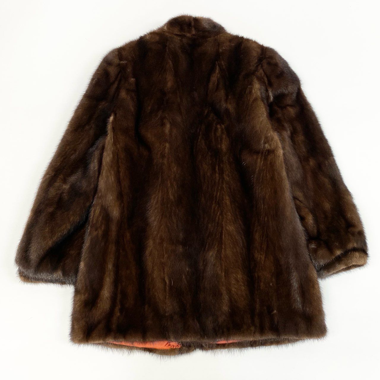 25j24 最 毛皮 デミバフミンク ミンクコート 毛皮コート セミロングコート サイズ11 ブラウン ミンクファー レディースu02t