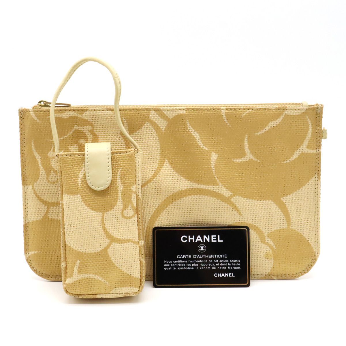 □【大注目】□ CHANEL シャネル カメリア ベージュ トートバッグ