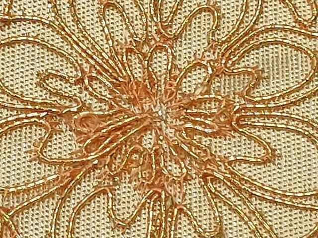 平和屋着物□太鼓柄袋帯 総駒刺繍 正倉院鳳凰花文 正絹 逸品