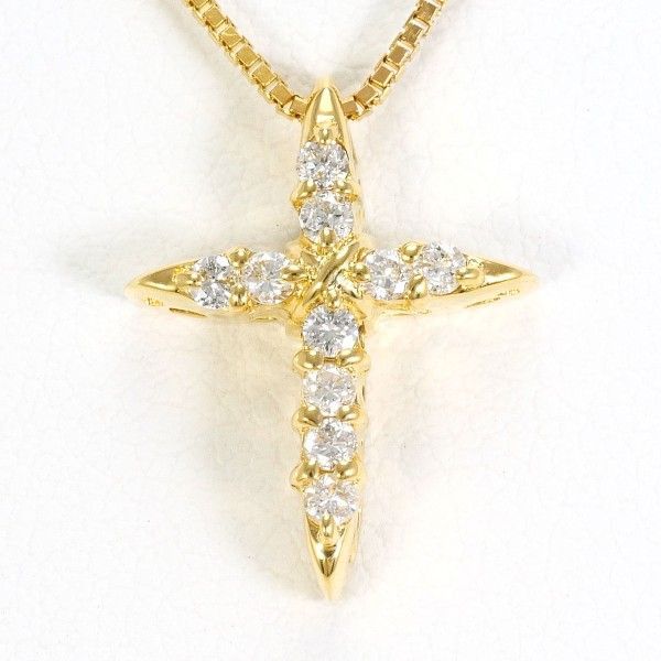 K18YG ネックレス necklace ダイヤ 0.16 総重量約3.5g 約40cm