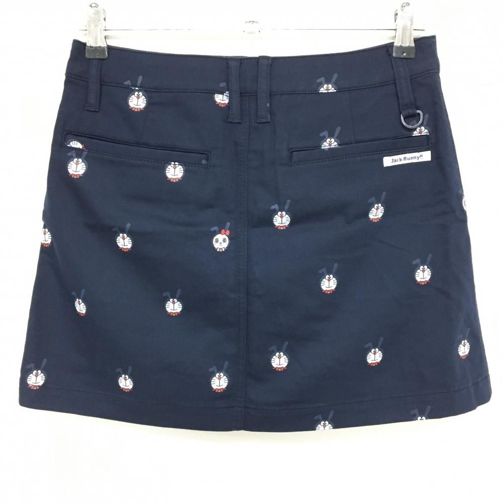 ジャックバニー×ドラえもん スカート ネイビー×白 総柄 ドラミちゃん レディース 1 M ゴルフウェア Jack Bunny