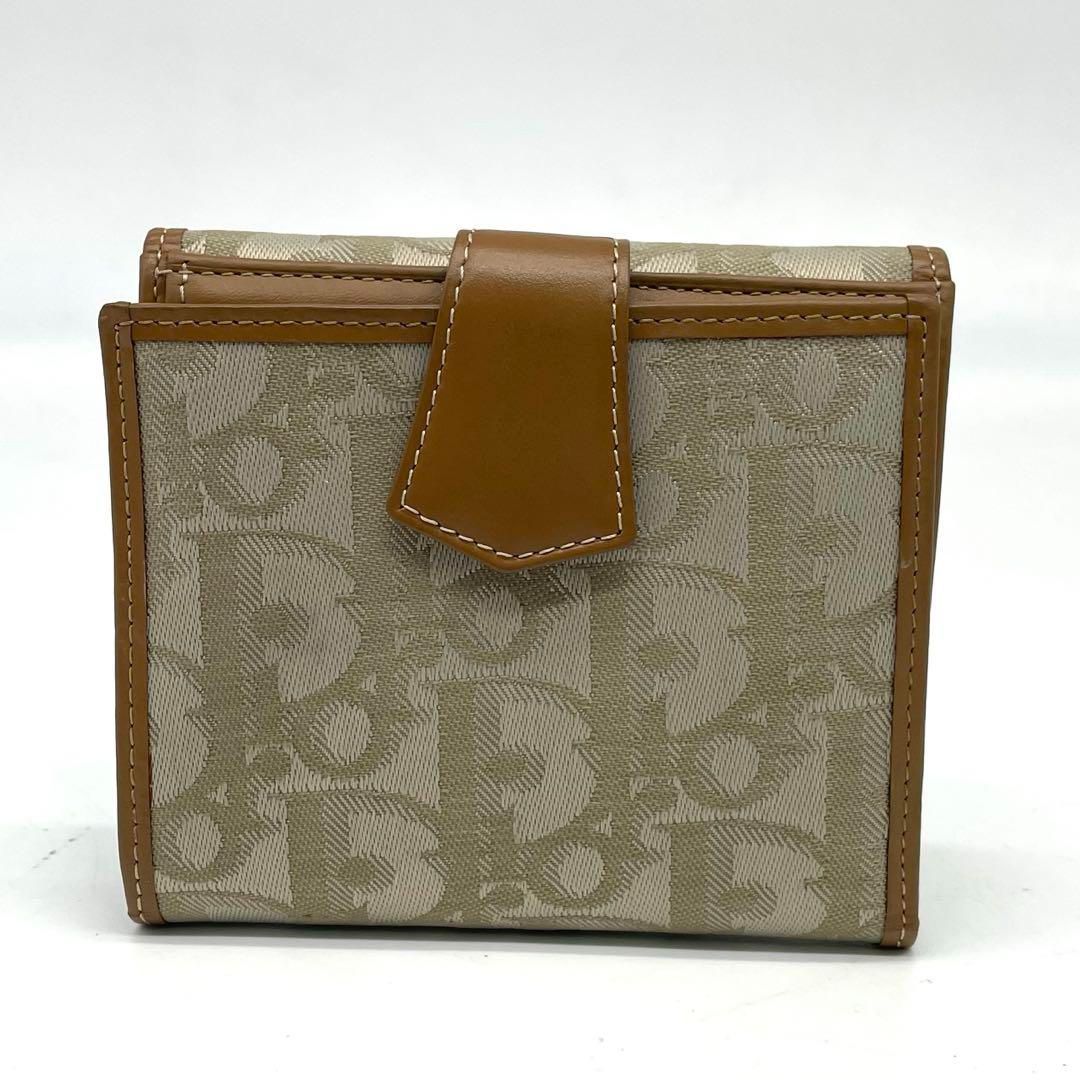 美品クリスチャンディオール トロッター 二つ折り財布 キャンバス レザー 美品✨Christian Dior クリスチャンディオール トロッター 二つ折り