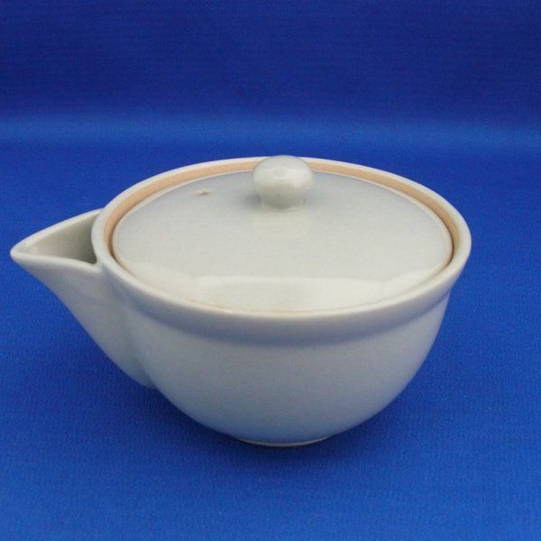 利祥作 有田焼 煎茶器揃 （青白磁） 宝瓶 急須 湯冷まし 湯呑 茶器