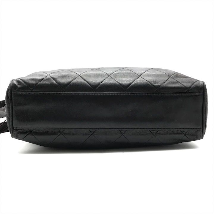 良品 CHANEL シャネル ココマーク マトラッセ ラムスキン フリンジ