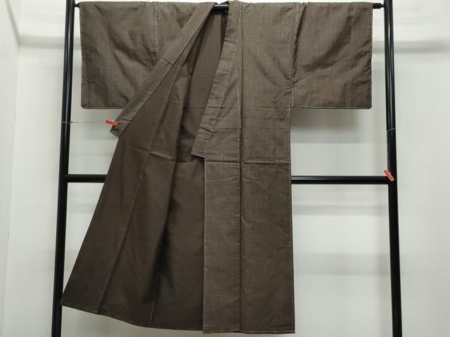 平和屋着物●男性 紬 アンサンブル 霞文 正絹 CAAZ0917vf