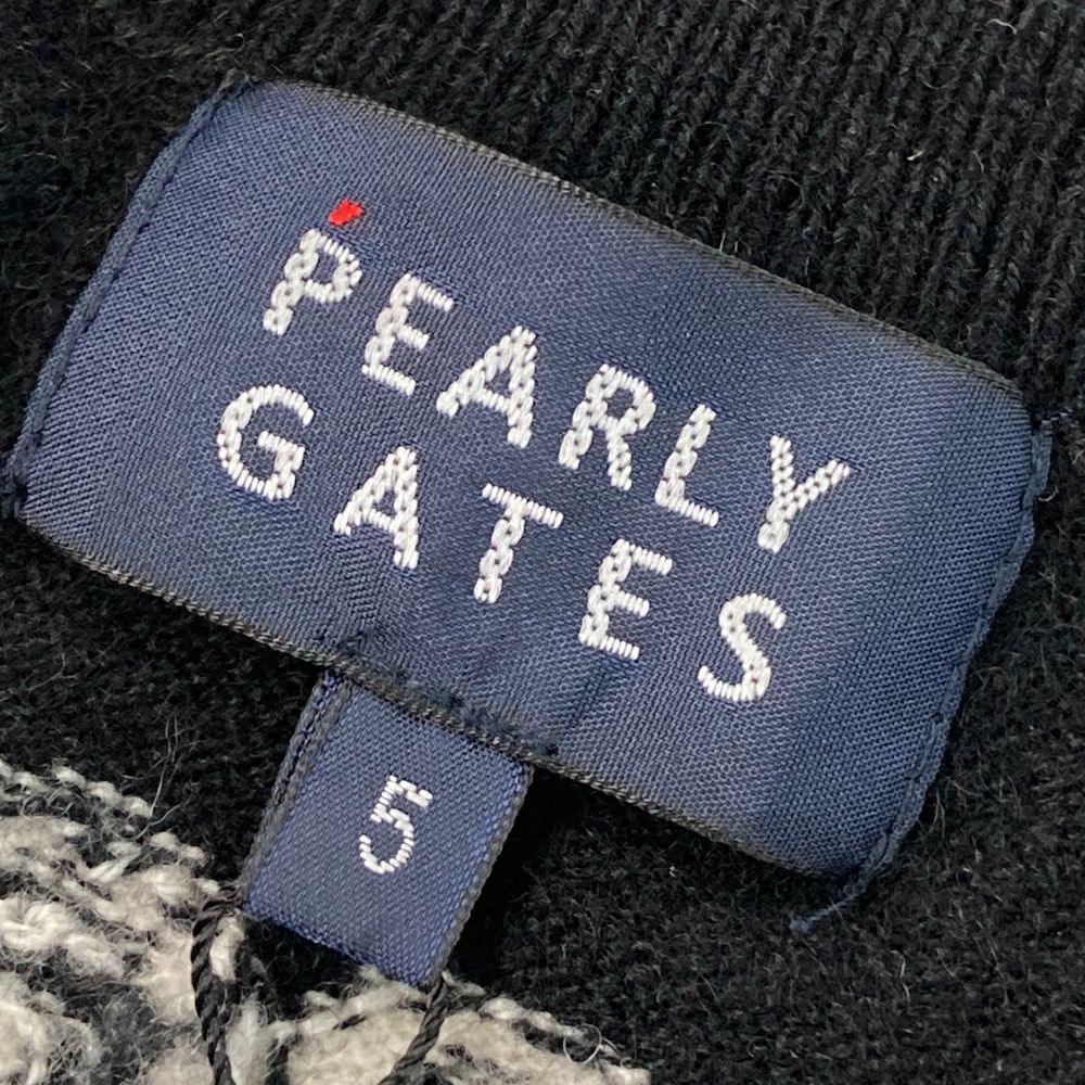 サイズ：5 PEARLY GATES パーリーゲイツ 053-1270001 ニット セーター カシミヤ  ネイビー系 [240101489586] ゴルフウェア メンズ ストスト サイズ：5 PEARLY GATES パーリーゲイツ 053-1270001 ニット
