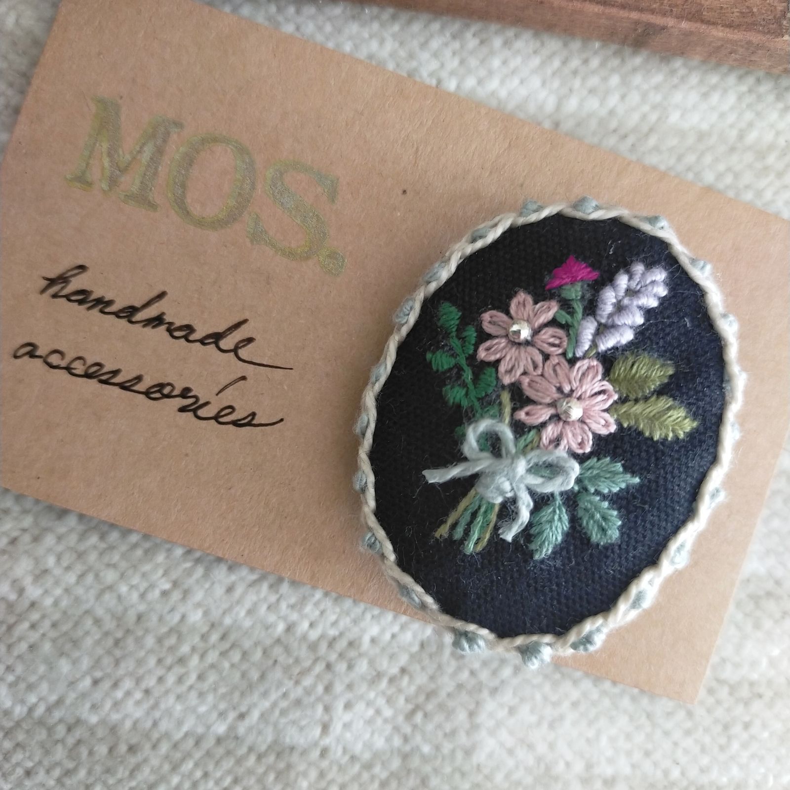 264 刺繍 ブローチ 花かご トロピカル ハンドメイド その他 | shop