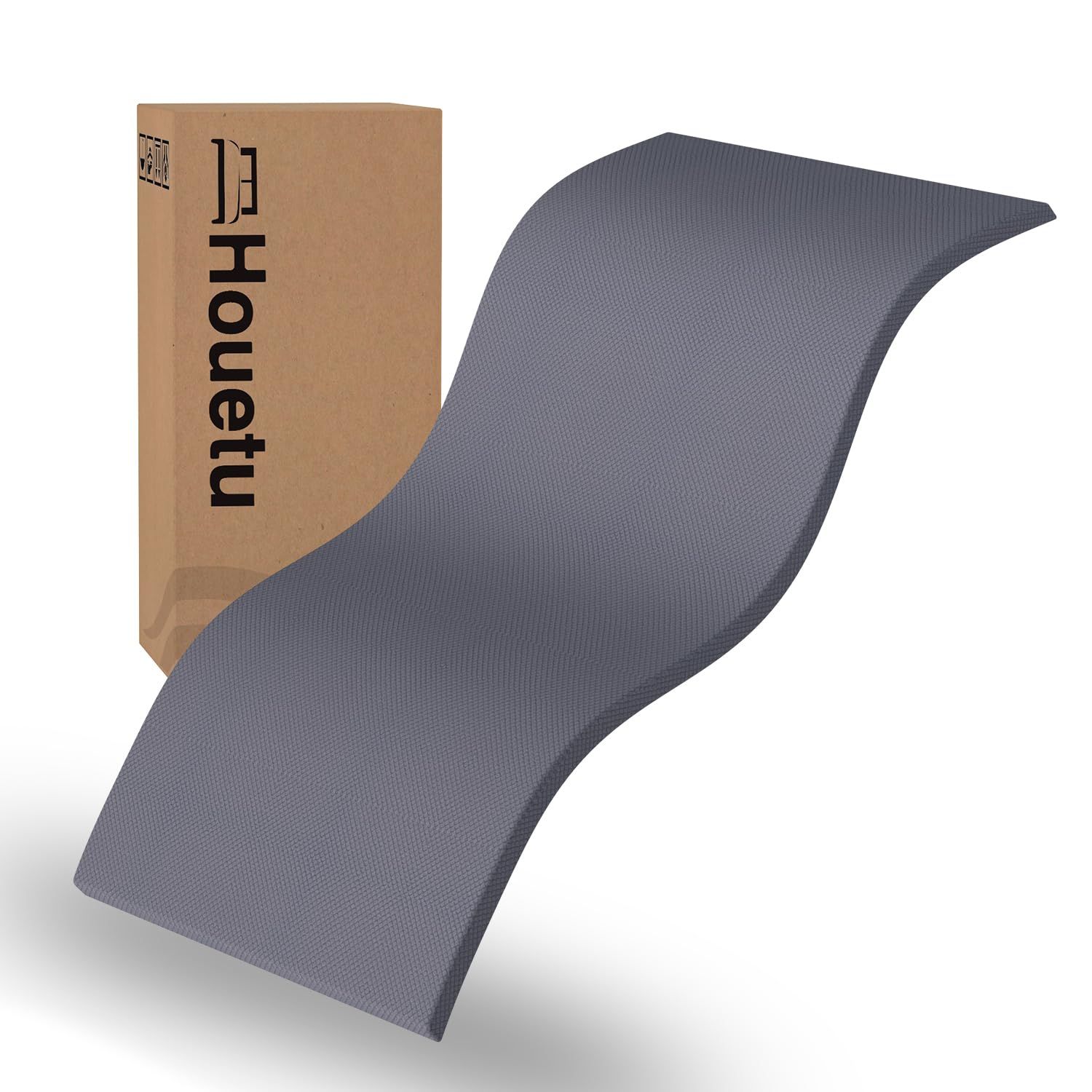 Houetu マットレス シングル 高反発 180N 硬め 敷布団 腰まわりを支える 寝返りしやすい ベッドマット 厚さ5cm 洗えるカバー 収納袋付き グレー