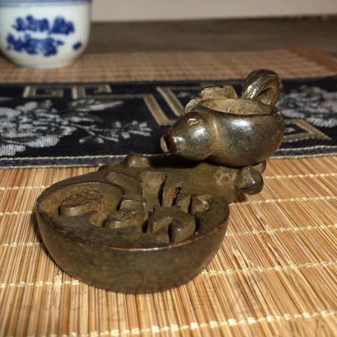 銅制 瓢?福字倒流香炉 時来運転香炉 茶道禅意 装飾品 工芸品