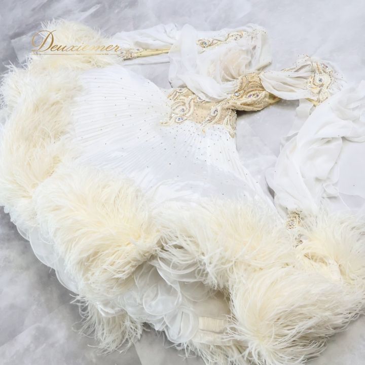 B1508【タカダンス】オフ白×黄緑/レース/スタンダードドレス☆社交ダンス 社交ダンス TAKADANCE 白 レースドレス B1508【タカダンス】オフ白×黄