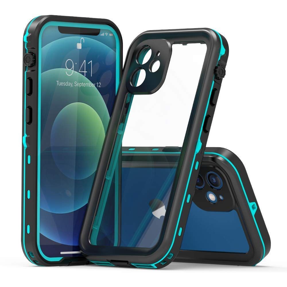iPhone14Pro Max ケース 防水ケース 6.7インチクリアケース 防塵 防雪 耐衝撃 ワイヤレス充電対応 クリア前カバーと透明バックカバーの組み合わせ iPhoneケース カバー ストラップ付き 米軍MIL規格