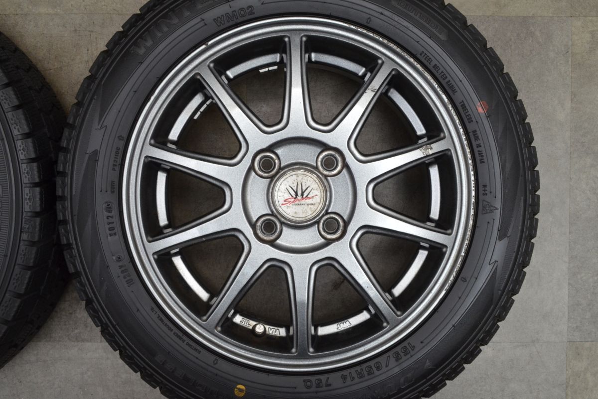 軽自動車サイズ】ロクサーニスポーツ 14in 4.5J +45 PCD100 アイスナビ 