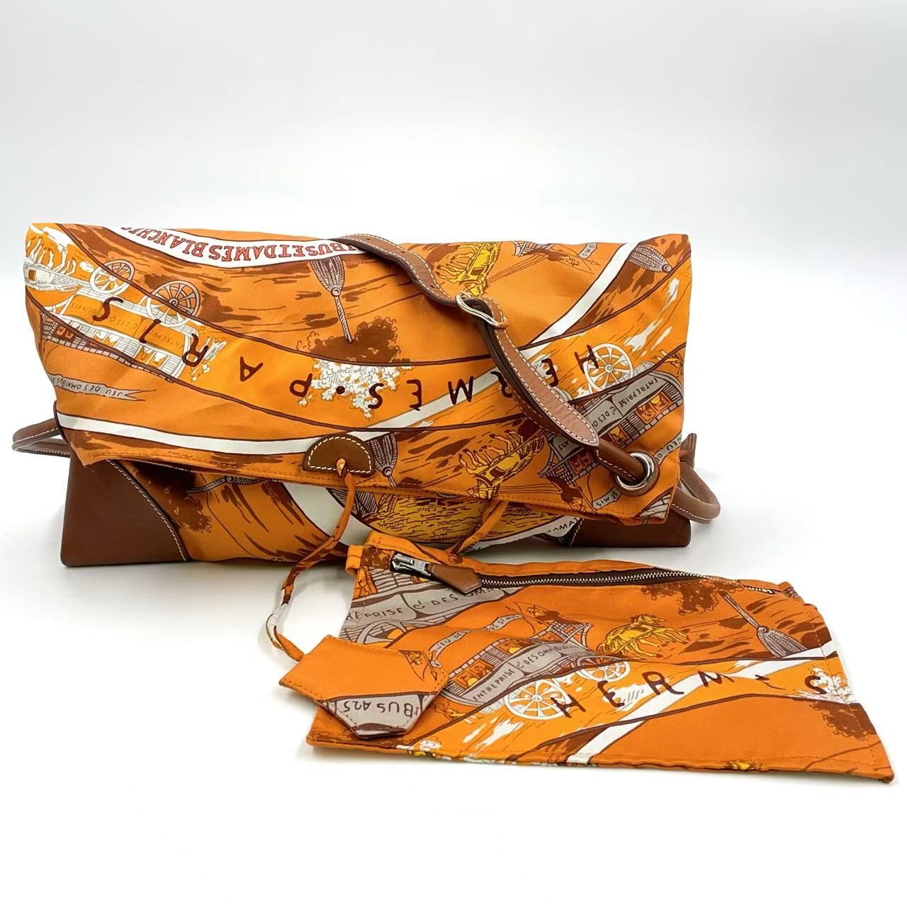 HERMES エルメス　シルキーシティPM オムニバスと白い貴婦人のゲーム　美品 HERMES シルキーシティPM オムニバスと白い貴婦人のゲーム □M