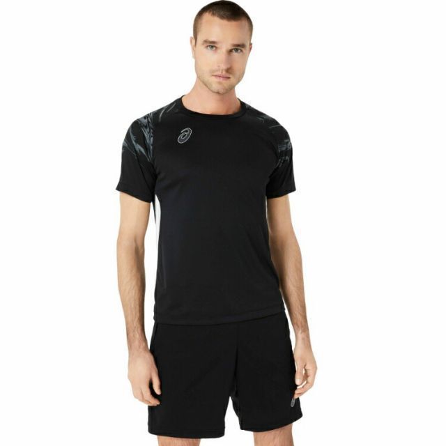 asics アシックス MID DRY PRACTICE SS TOP パフォーマンスブラック S 2101A221 1 | スポーツ スポーツウェア サッカー フットサル ドライプラクティスTシャツ トップス 半袖 クイックマジック メンズ フ