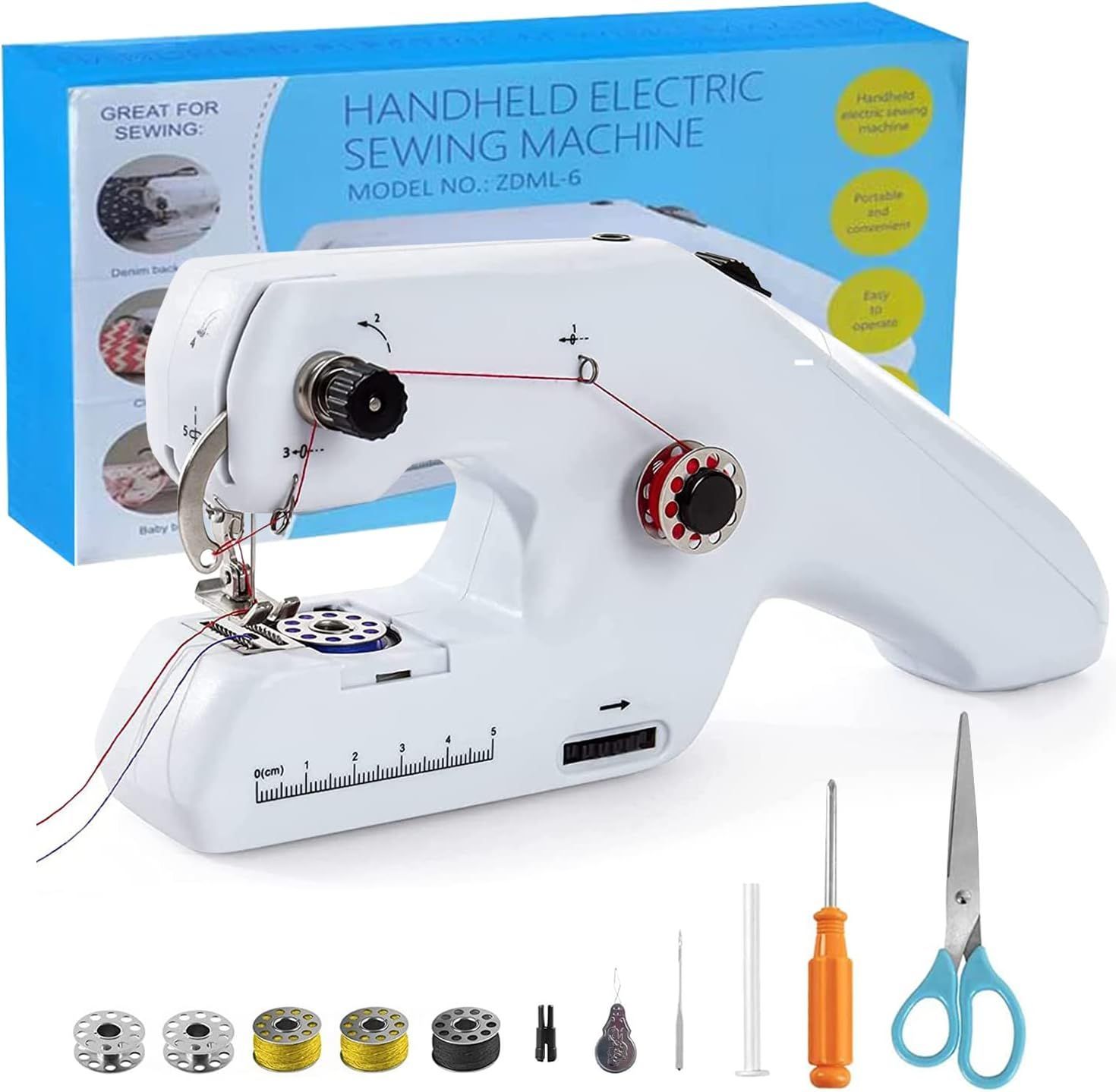 ハンドミシン 電動 ２本糸縫 コンパクト 片手で縫える ハンディミシン 日本語電子マニュアルあり N23