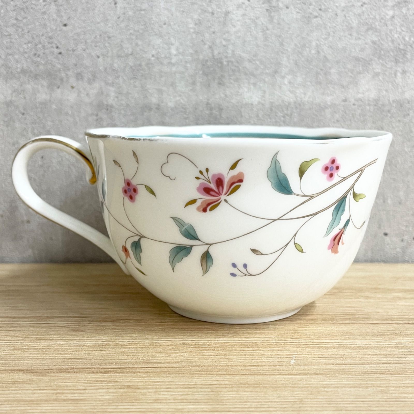 Noritake ノリタケ 花更紗 カップ&ソーサー 3客セット 金彩 小花