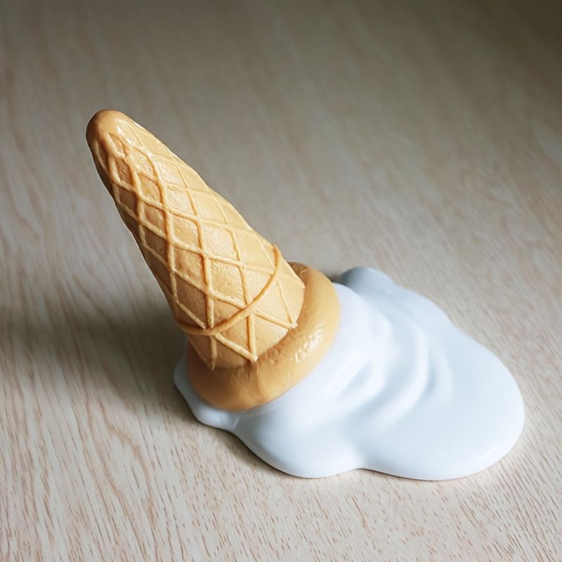 オブジェ 置物 溶けているアイスクリーム ソフトクリーム インテリア