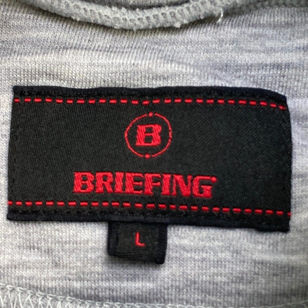 サイズ：L BRIEFING GOLF ブリーフィング 2024年モデル 裏起毛 ハイネック 長袖Tシャツ  グレー系 [240101415822] ゴルフウェア メンズ ストスト サイズ：L BRIEFING GOLF ブリーフィング 2024年モデル 裏起毛
