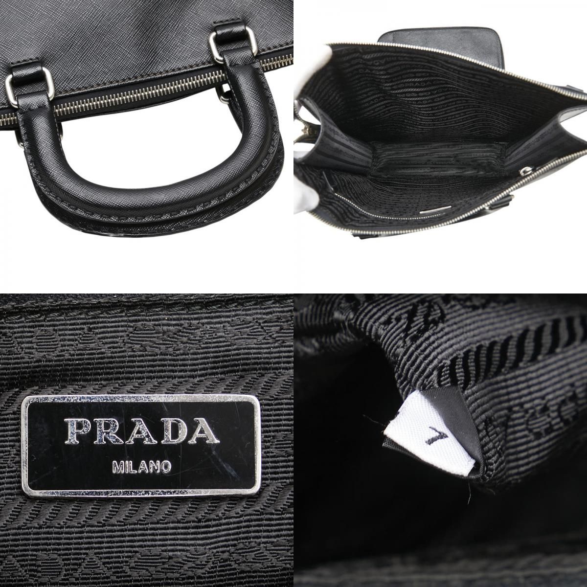 未使用級✨PRADA サフィアーノレザー 三角プレート ビジネスバッグ 2way プラダ 三角ロゴプレート ビジネスバッグ ショルダーバッグ 2WAY